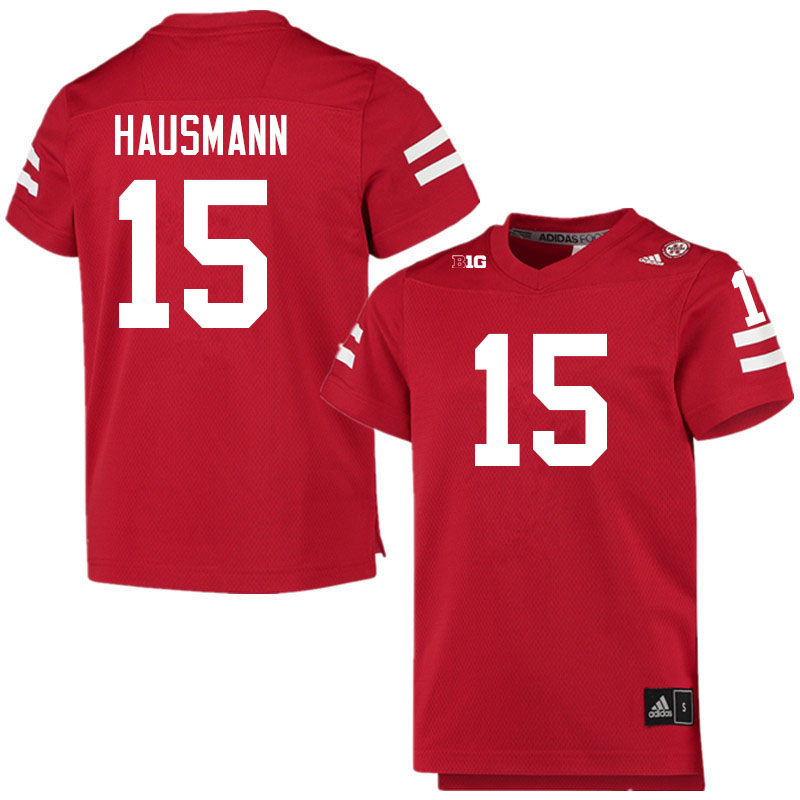 Men #15 Ernest Hausmann Nebraska Cornhuskers College Football Jerseys Sale-Scarlet